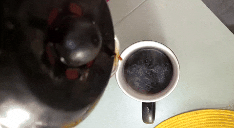 Monday Pouring Coffee Into A Mug GIF