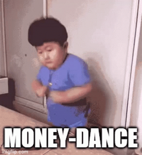 Chubby Cheek Kid Money Dance GIF