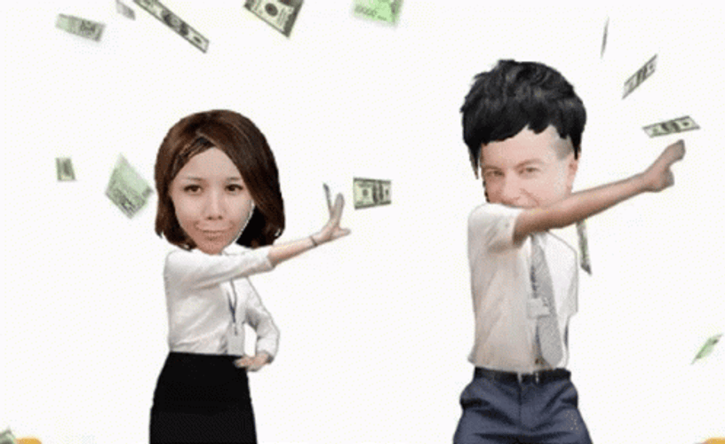 Money Dance Duo Face Swap GIF