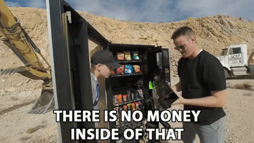 Money Falling Vendo Machine GIF