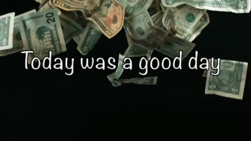 Money Falling Good Day Today Design GIF