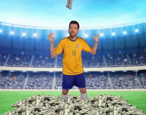 Money Falling Neymar Da Silva Santos Junior GIF