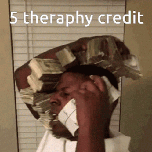 Money Falling Terapy Credit Meme GIF