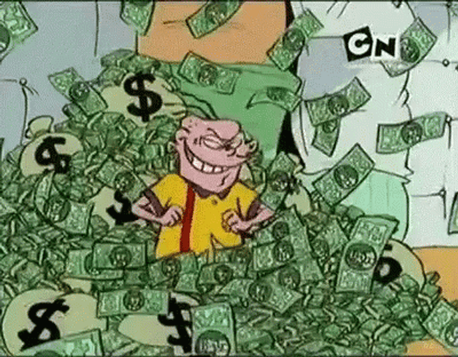 Money Falling Ed Edd Eddy Catching Money GIF