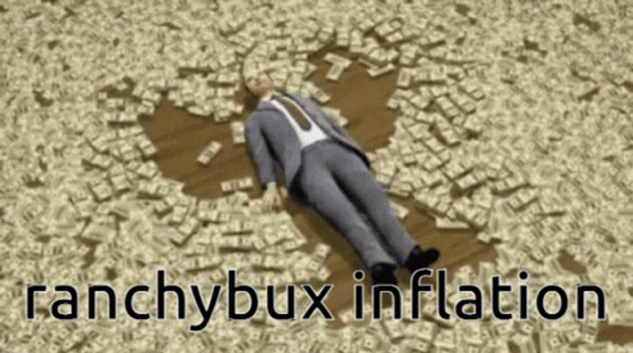 Money Falling Man Forming Money Angel GIF