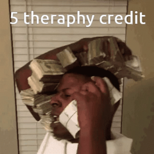 Money Falling Terapy Credit Meme GIF
