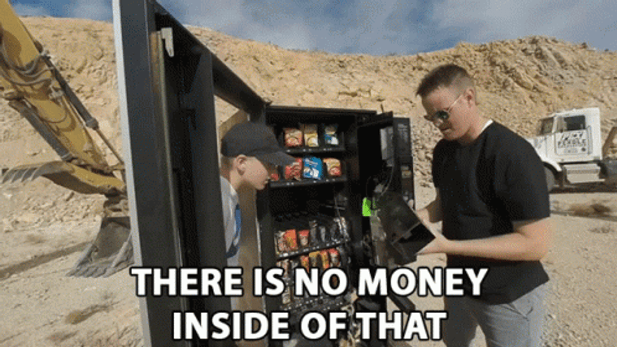 Money Falling Vendo Machine  GIF