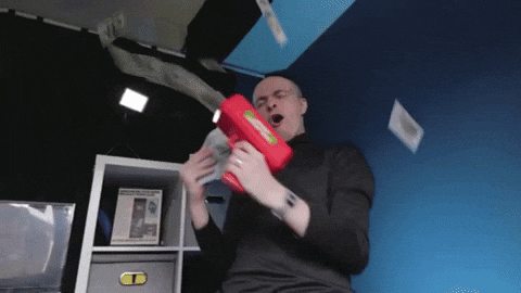 Money Flying Gun GIF