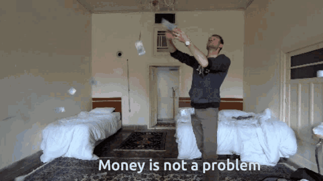 Money Is Not A Problem Raining Money Gif GIF