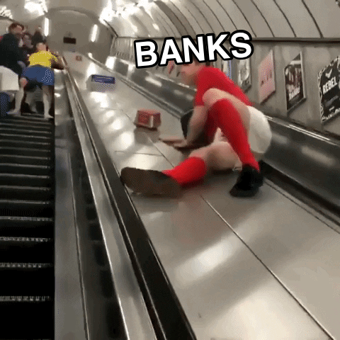 Money Meme Man Escalator Slide Fail GIF