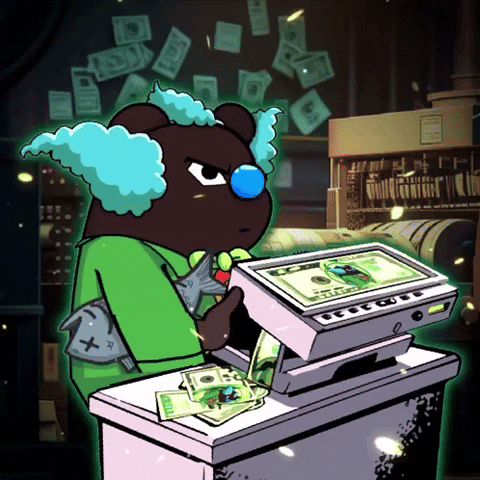 Money Meme Super Rare Bear GIF