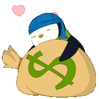 Money Penguin Sticker GIF