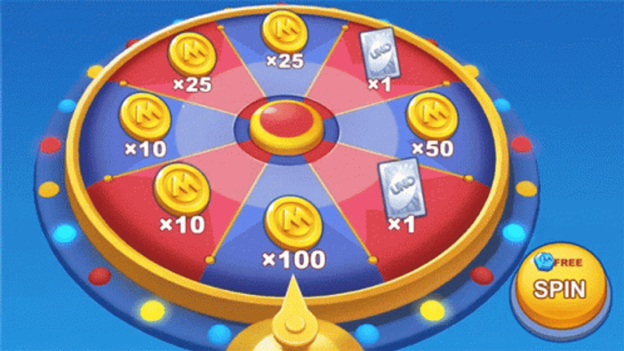 Money Prize Spinning Wheel GIF