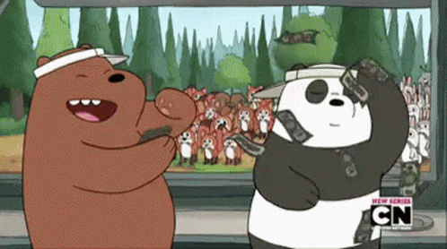 Money Rain We Bare Bears GIF