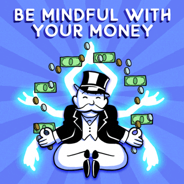 Money Surrounding Mr Monopoly GIF