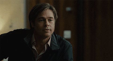 Moneyball Brad Pitt Mouth Shut K GIF