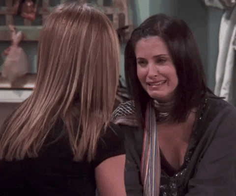 Monica And Rachel Unintelligible Sobbing GIF
