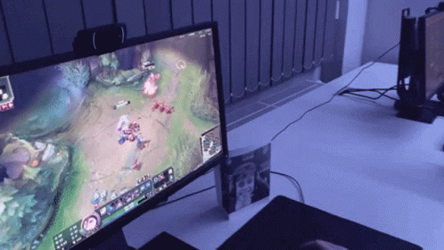 Monitor Displaying Video Game League