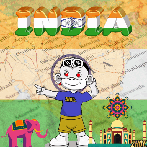 Monkey Animation India Dance GIF