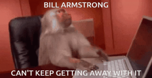 Monkey At Laptop Bill Armstrong Can't Keep Getting Away With It GIF