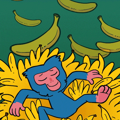 Monkey Banana Heaven Meme GIF