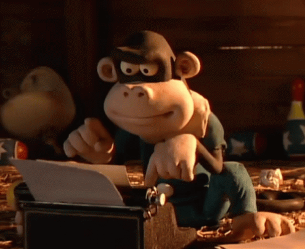 Monkey Bandit Typing Job Working Hard GIF