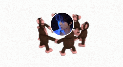 Monkey Circle Black Hair Choi Beomgyu GIF