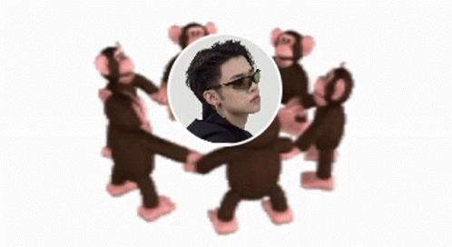 Monkey Circle Black Hair Yeonjun With Glasses GIF