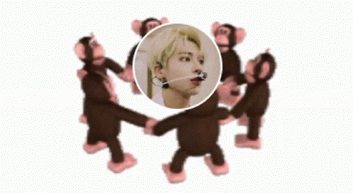 Monkey Circle Blonde Taehyyun GIF