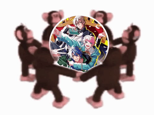 Monkey Circle Fling Posse Dice Arisugawa GIF