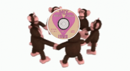 Monkey Circle Pink Heart Bts GIF