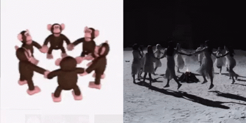 Monkey Circle Witches Ritual GIF