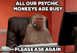 Monkey Computer Psychic Monkeys Are Busy GIF
