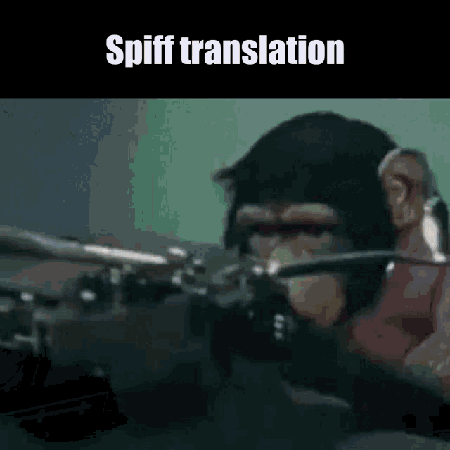 Monkey Computer Spiff Translation GIF