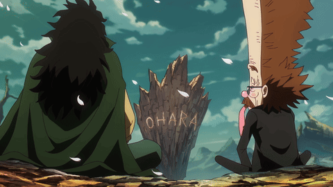 Monkey D Dragon Sitting Beside Dr Vegapunk GIF
