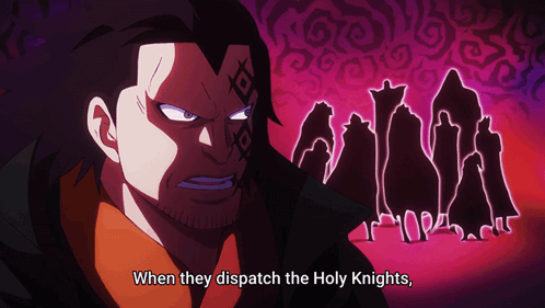 Monkey D Dragon Talking About Holy Knights GIF
