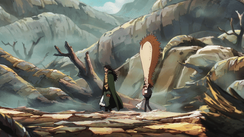 Monkey D Dragon Walking With Dr Vegapunk GIF