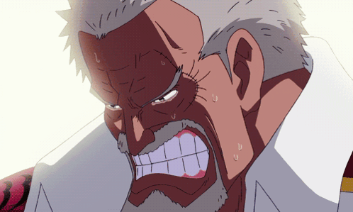 Monkey D Garp Showing His White Teeth GIF