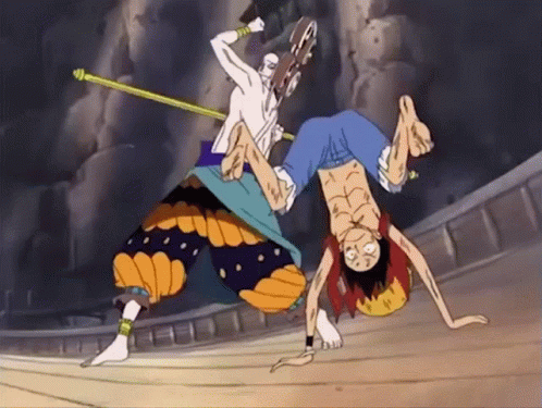 Monkey D Luffy Fighting With Eneru GIF