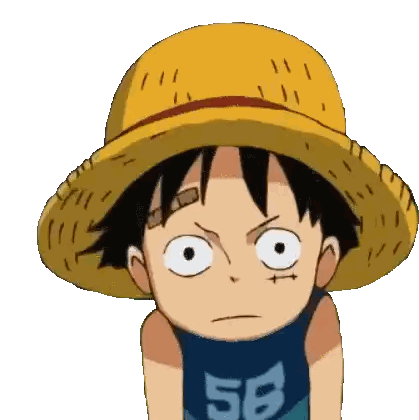 monkey d luffy from one piece wearing a straw hat and a shirt with the number 58 on it