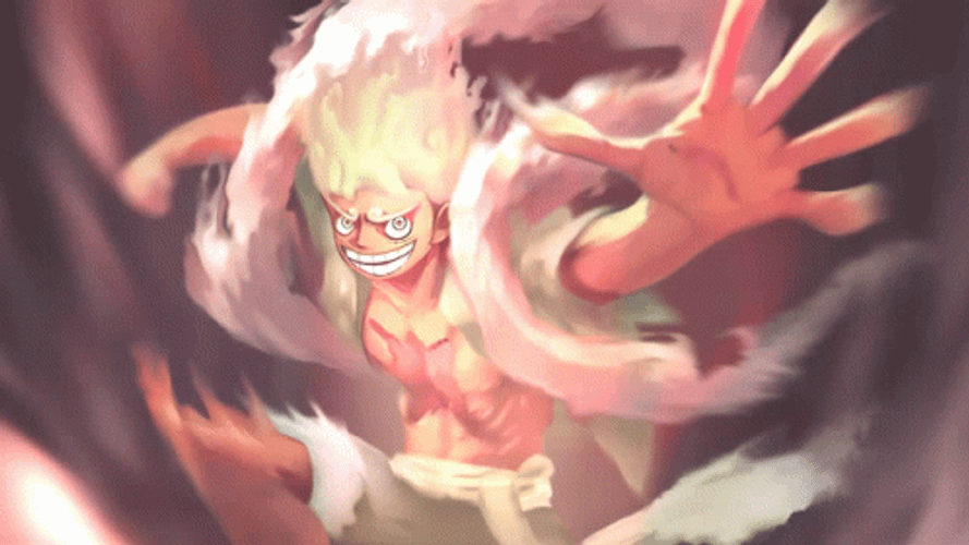 Monkey D Luffy Gear 5 Sinister Grin GIF