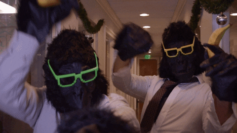 Monkey Dance Party On GIF