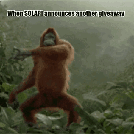 Monkey Dancing When Solar Announces Another Giveaway GIF