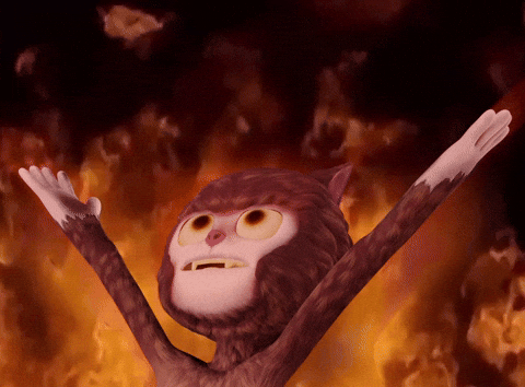 Monkey Flame On GIF