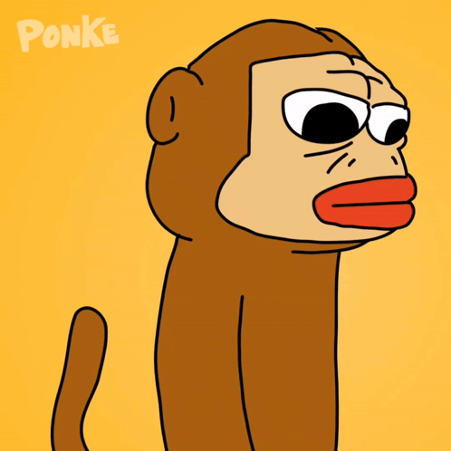 Monkey Giving Middle Finger Word Ponke GIF