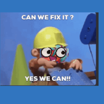 Monkey Hard Hat Can We Fix It Yes We Can
