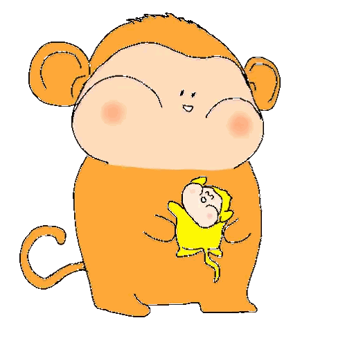 Monkey Holding Baby