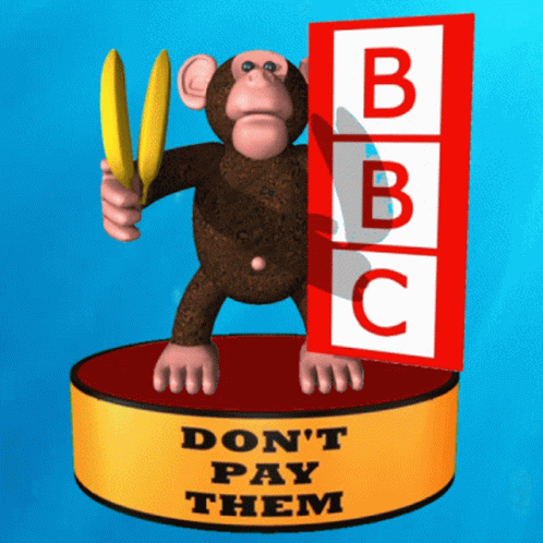 Monkey Holding Banana with Don't Pay Them Sign