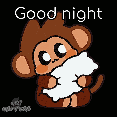 Monkey Holding Pillow Good Night GIF