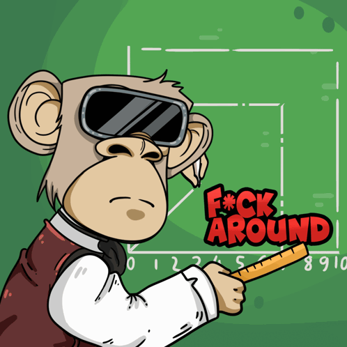 Monkey Holding Ruler F*ck Around